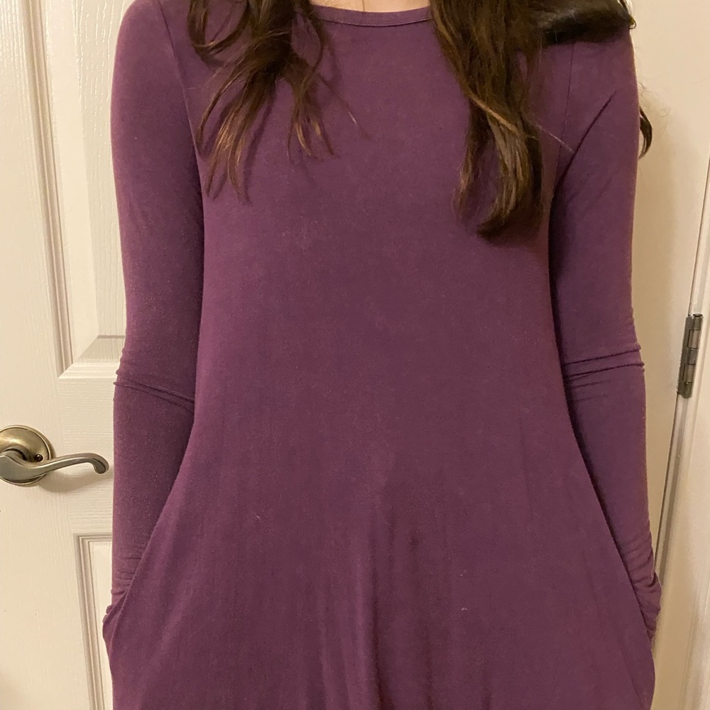 Purple Long Sleeve Alya Dress